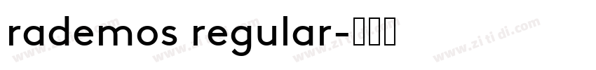 rademos regular字体转换